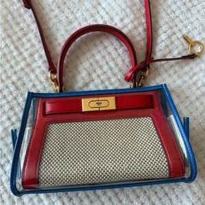 Tory Burch Red and Blue Crossbody Bag